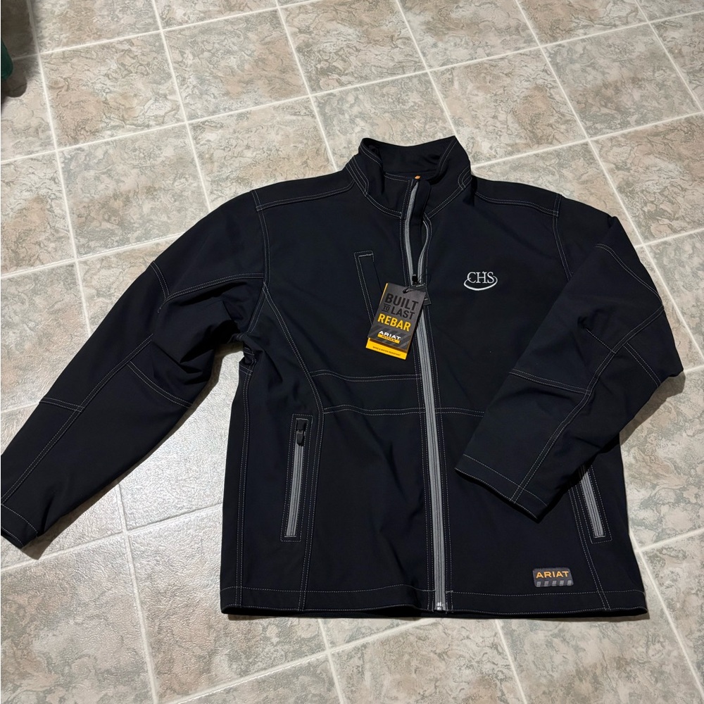 Black Ariat Rebar Softshell Jacket. Size: Large Regular BRAND NEW!